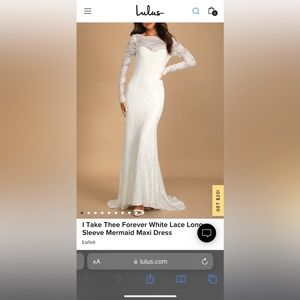 I Take Thee Forever White Lace Long
Sleeve Mermaid Maxi Dress Lulus